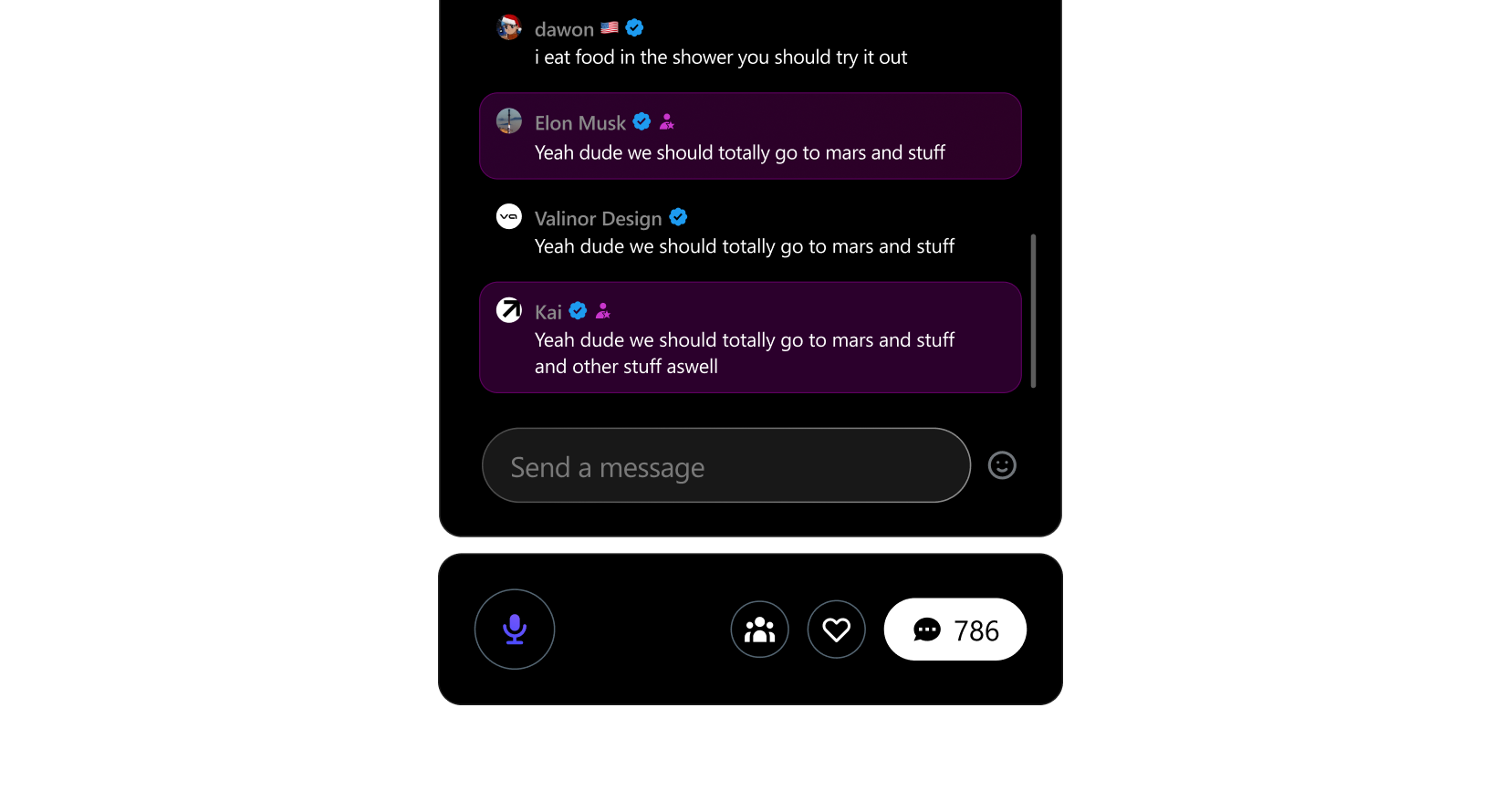 X Spaces Live Chat Concept